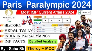 Paris Paralympics 2024  Detailed Analysis  2024 Paralympic  Paralympic  CrazyGkTrick  Sahu Sir [upl. by Neelik927]