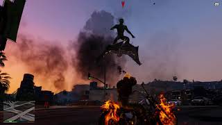 Ghost Rider vs Green Goblin  Chase Battle GTA 5 [upl. by Montford]