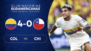 COLOMBIA vs CHILE 40  RESUMEN  ELIMINATORIAS SUDAMERICANAS  FECHA 10 [upl. by Ahar614]