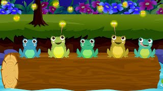 Five Little Speckled Frogs  Preschool Songs amp Nursery Rhymes for Circle Time Male Version [upl. by Nnylyma]