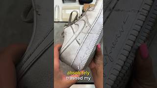 Trashed Drake Air Force 1 Shoe Cleaning [upl. by Acimehs]