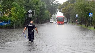 Dzierżoniów utrudnienia po ulewie [upl. by Cardon]