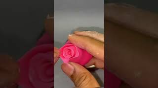 How To Make Fondant Rose Without Using Tools And Mold  Gumpaste Rose tutorial  Fondant rose [upl. by Aleakcim]