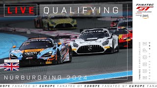 LIVE  Qualifying  Nürburgring  Fanatec GT Europe 2024 English [upl. by Toor]