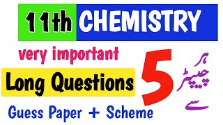 11th1st year Chemistry 5 LQ Guess 2024 Class 11 Chemistry imp Long Question 1 Day Plan Score 85 [upl. by Adrian]