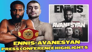 Jaron Ennis vs David Avanesyan PRESS CONFERENCE HIGHLIGHTS [upl. by Haimorej]