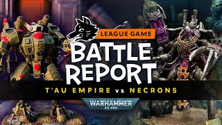 They come back Tau vs Necrons  League Game 2 Warhammer 40K Battle Report [upl. by Kalfas]