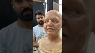 Making old lady Silicon mask by Nirosh kumar  Silicon Maskmaker India art shorts trending [upl. by Miharba]