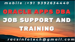 Oracle apps dba Training Job support  dba Interview support and Training from Realtime experts [upl. by Accem338]