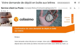 Colissimo prêtàposter Combien de temps pour recevoir le mail de confirmation de La Poste [upl. by Ahsiekram587]