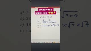 How to simplify a Surd quickly to save time 🤪 [upl. by Hanej]