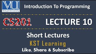 CS201 Short Lecture  10  VU Short Lecture  Introduction to Programming in Urdu  Hindi [upl. by Analihp]