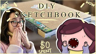 DIY SKETCHBOOK  using things you probably already have [upl. by Haletky]