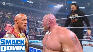 WWE 2 October  The Rock VS Brock Lesnar VS Roman Reigns  Smackdown  Full match [upl. by Moffat192]