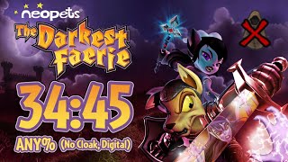 PB Neopets The Darkest Faerie Any No Cloak Speedrun in 3445 [upl. by Euphemiah]