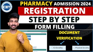 Pharmacy Registration Form Filling Process 2024  MHTCET Pharmacy Admission Process 2024 [upl. by Dorcy65]