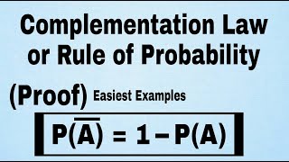 Complementation Law Rule Of Probability  Explained  Statistics Tutor [upl. by Lecram]