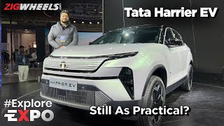 Tata Harrier EV  400 km RANGE  ADAS and more  Auto Expo 2023 ExploreExpo [upl. by Mason501]