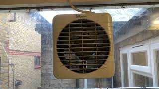 Turning on the Xpelair GXC6 Kitchen window fan to extract some air and leave it on for 5 minutes [upl. by Verene766]