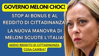 Meloni Dice BASTA ai Bonus Lâ€™Italia Cambia Rotta per Sempre [upl. by Gladine487]