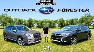 BEST SUBARU SUV  2024 Subaru Outback vs Subaru Forester Comparison [upl. by Ecenahs]