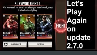 Injustice Mobile Lets play Survivor on update 270 [upl. by Lehcnom]