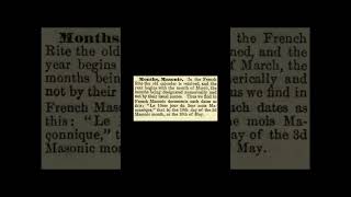 Months Masonic Encyclopedia of Freemasonry By Albert G Mackey [upl. by Murrell948]