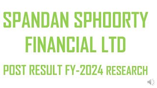 SPANDAN SPHOORTY FIN LTD SHARE  LATEST NEWS ON SPANDAN SPHOORTY  NEWS ON SPANDAN SPHOORTY TODAY [upl. by Mal]