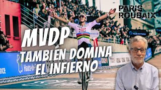 ⭐️ HISTÓRICO VAN DER POEL en PARISROUBAIX 2024 🪨 [upl. by Atirahc401]