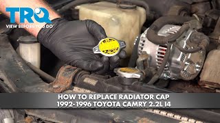 How to Replace Radiator Cap 19921996 Toyota Camry 22L I4 [upl. by Naharba787]