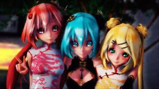 ▌MMD ▌ ރ ◈ TDA china Rin Miku Teto ◈ → イージーデンス ╰☆╮ [upl. by Mossolb659]