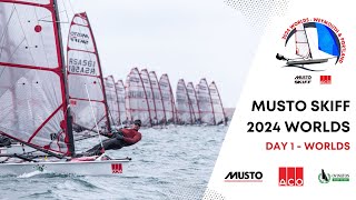 ACO 13th Musto Skiff World Championship 2024  Race Day 1 Video [upl. by Jeffcott]