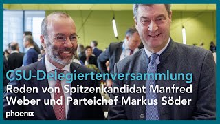 CSU Delegiertenversammlung mit Reden von Markus Söder und Manfred Weber [upl. by Ahtaela]