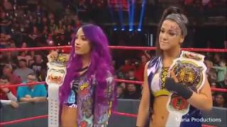 Trish Stratus and Lita return to confront Sasha Banks and Bayley [upl. by Lamak]