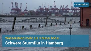 Schwere Sturmflut in Hamburg 🌊 [upl. by Naitsirt465]