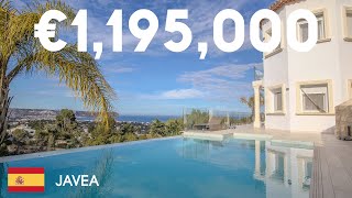 SOLD  Touring a Stunning 4 Bed Villa with Panoramic SEA VIEWS in Javea Spain [upl. by Nigrom829]