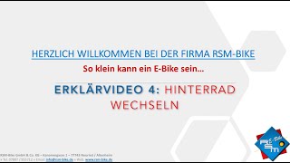 Erklärvideo 4 Hinterrad wechseln [upl. by Pease32]