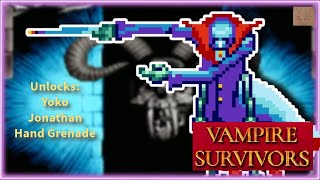 Yoko Jonathan and Hand Grenade Unlocks Guide  Vampire Survivors Ode to Castlevania [upl. by Reagen]