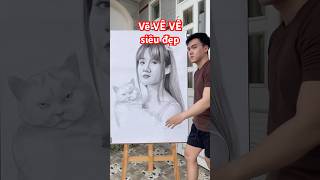 Vẽ chị Vê Vê siêu to cực đẹp cho fan em bé zino vẽ vetranh art drawing [upl. by Kelby]