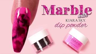 Marble Nail Art Tutorial with Dip Powder [upl. by Ahsenac]