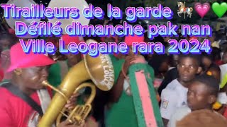 Tirailleurs de la garde 🎠💗💚 défilé dimanche pak nan ville léogane rara 2024 [upl. by Solim485]