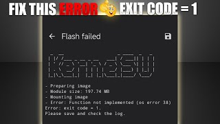 Error Fix  Function Not Implemented OS ERROR 38  Error Fix  Exit Code 1 in Kernel Su [upl. by Enidan568]