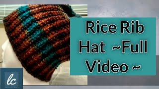 LOOM KNIT HAT  Brimless Rice Rib Stitch Beanie [upl. by Carol-Jean]