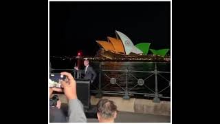 Sydney Opera House lights up with Indian Flag Indian Independence Day Azaadikaamrit Mahotsav 2022 [upl. by Zurn]