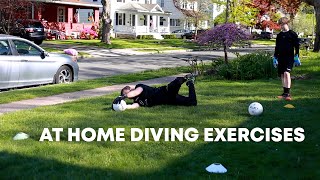 Youth Diving Goalkeeper Drills at Home soccergoalietraining [upl. by Keppel]