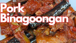 PORK BINAGOONGAN WITH EGGPLANT  BINAGOONGANG BABOY  PORK RECIPE [upl. by Berrie]