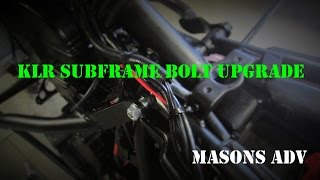 KLR 650 Subframe Bolt Upgrade Part 1 [upl. by Seow]