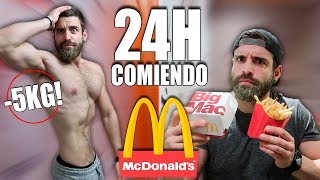 24 HORAS COMIENDO EN MCDONALDS PIERDO 5KG EN UN DIA [upl. by Catha]