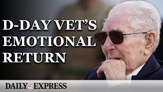 DDay veteran weeps as he returns to Sword Beach [upl. by Enelyk]