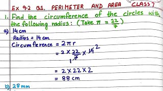 Ex 92 All Question Solved Perimeter and Area Class 7 Maths New Ncert Book Class7Maths ncertmaths [upl. by Aihtyc]